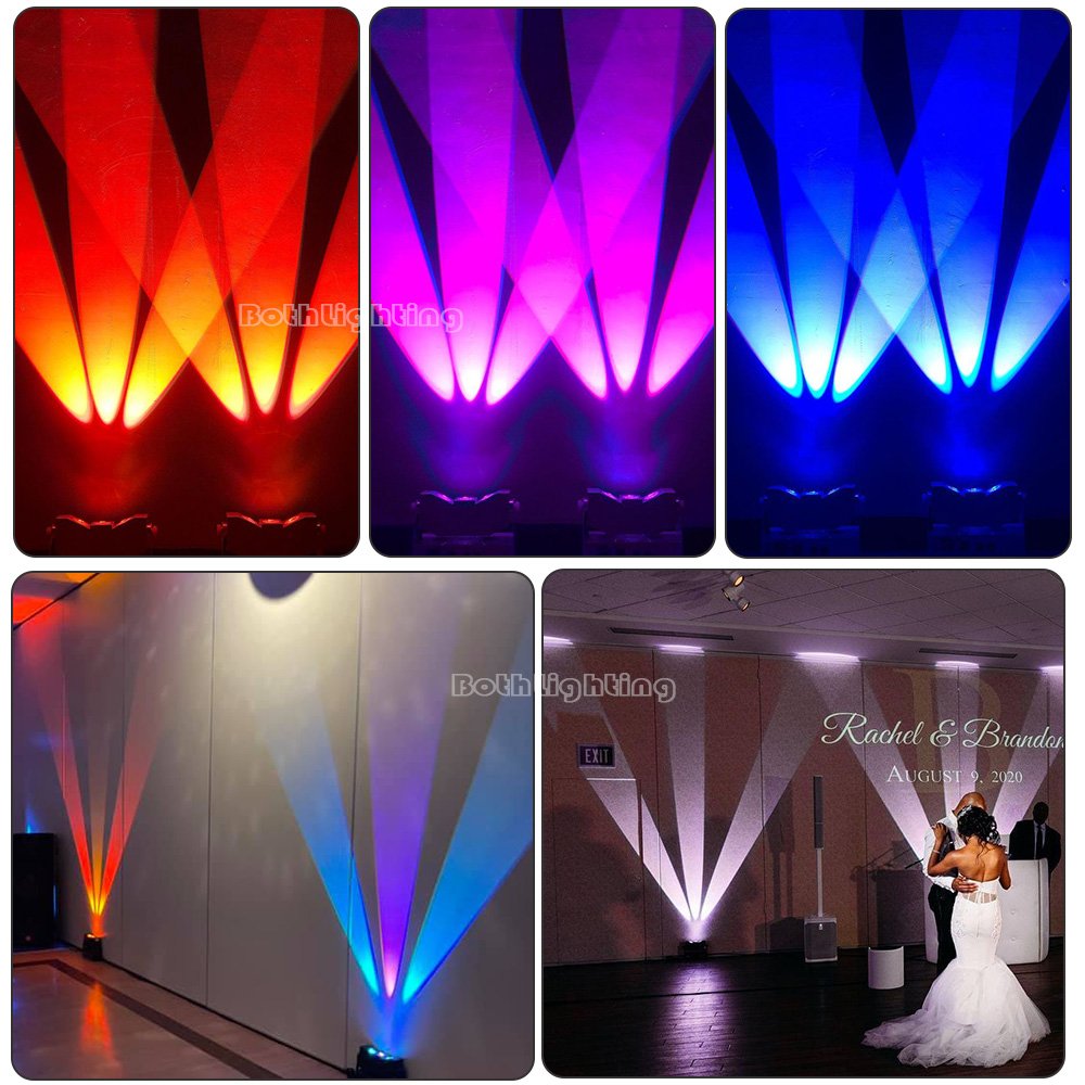 Both Lighting Wall Washer Uplights 3*18W Tri Beam RGBA 4in1 LED Wireless DMX Battery up Lighting for Wedding Dj Party Effects