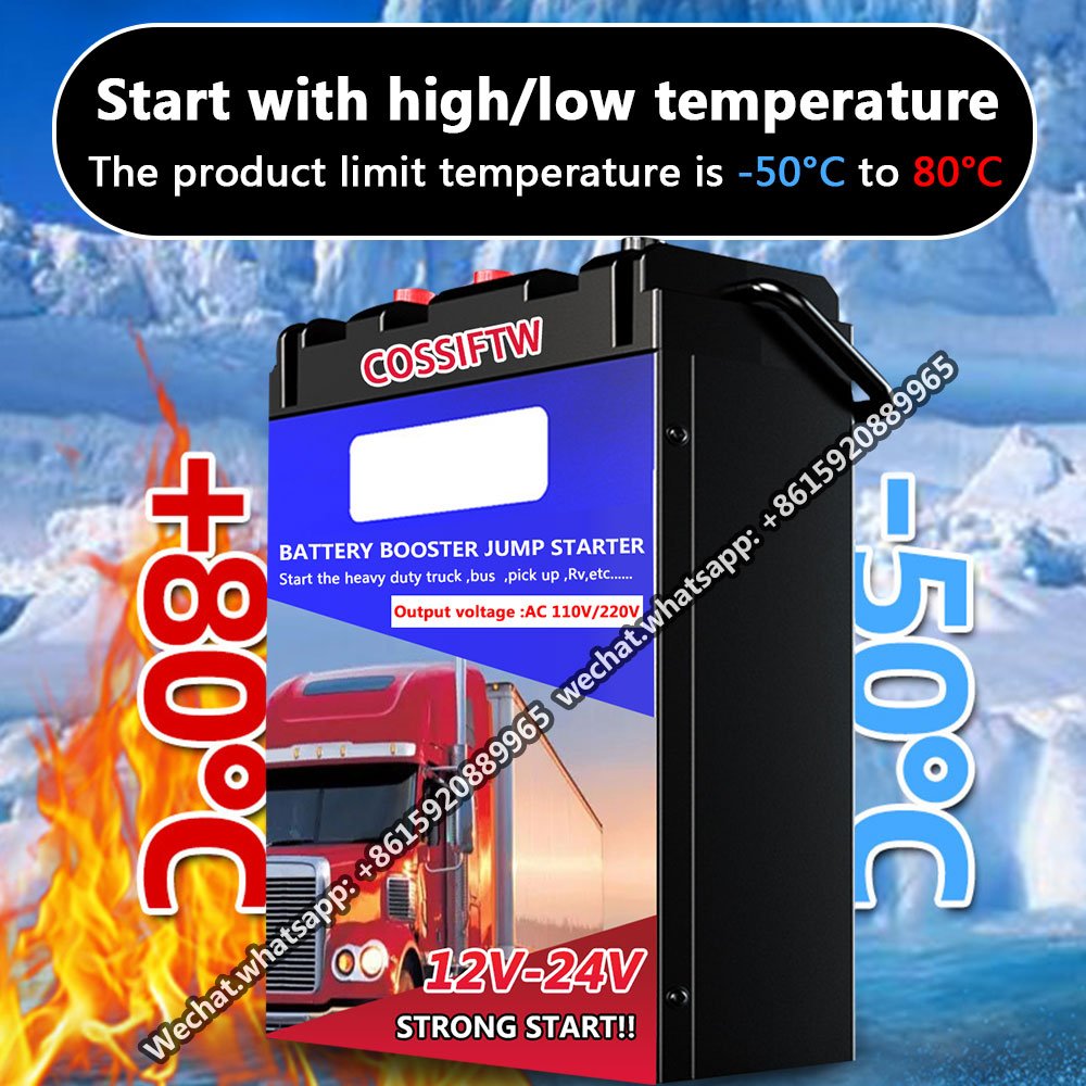 12V/24V Car Truck Jump Starter Portable Car Battery Booster Peak 4000A 868000mAh Auto Starting Device
