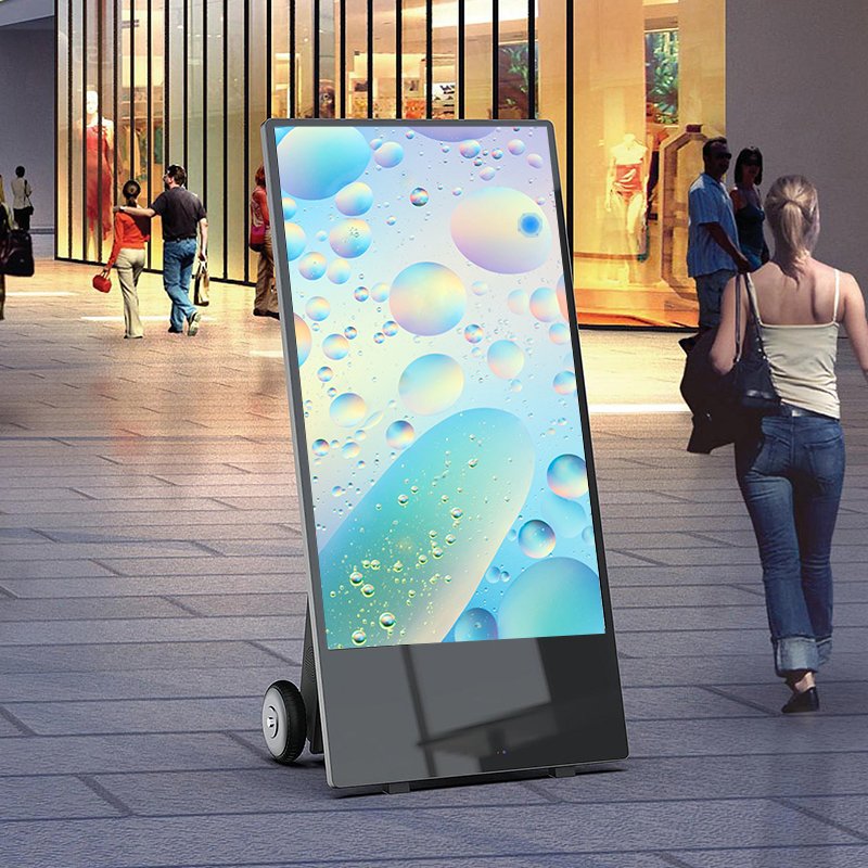 43 Inch Outdoor Waterproof Foldable Portable Battery Powered Advertising Digital Signage Lcd Poster Screen Display