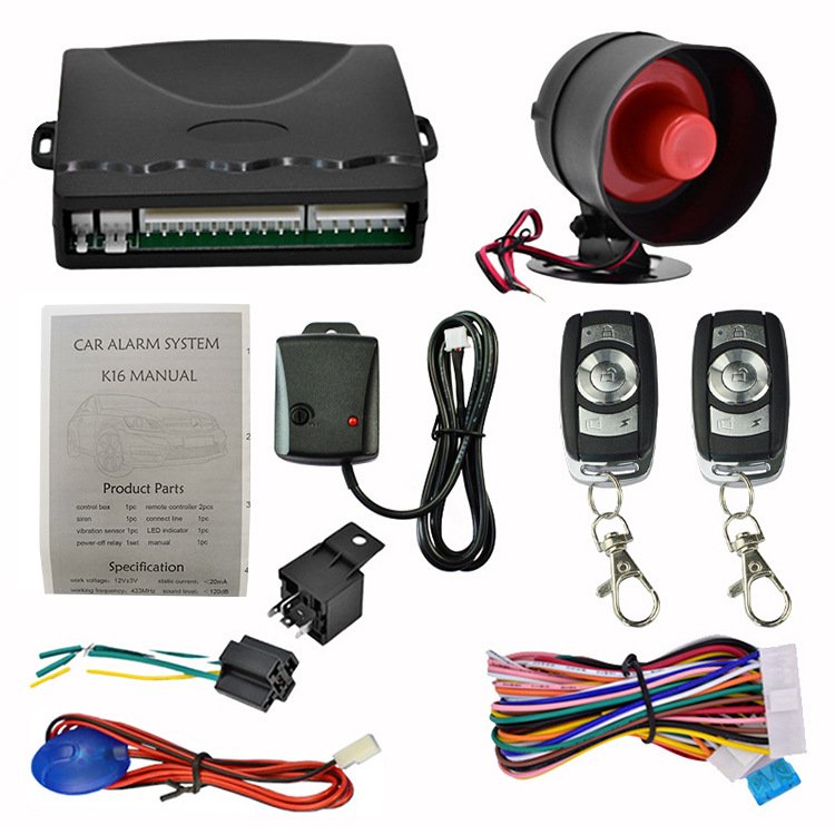Auto Alarm Security System Keyless Entry Siren Remote Control Burglar Alarm With Central Door Lock System