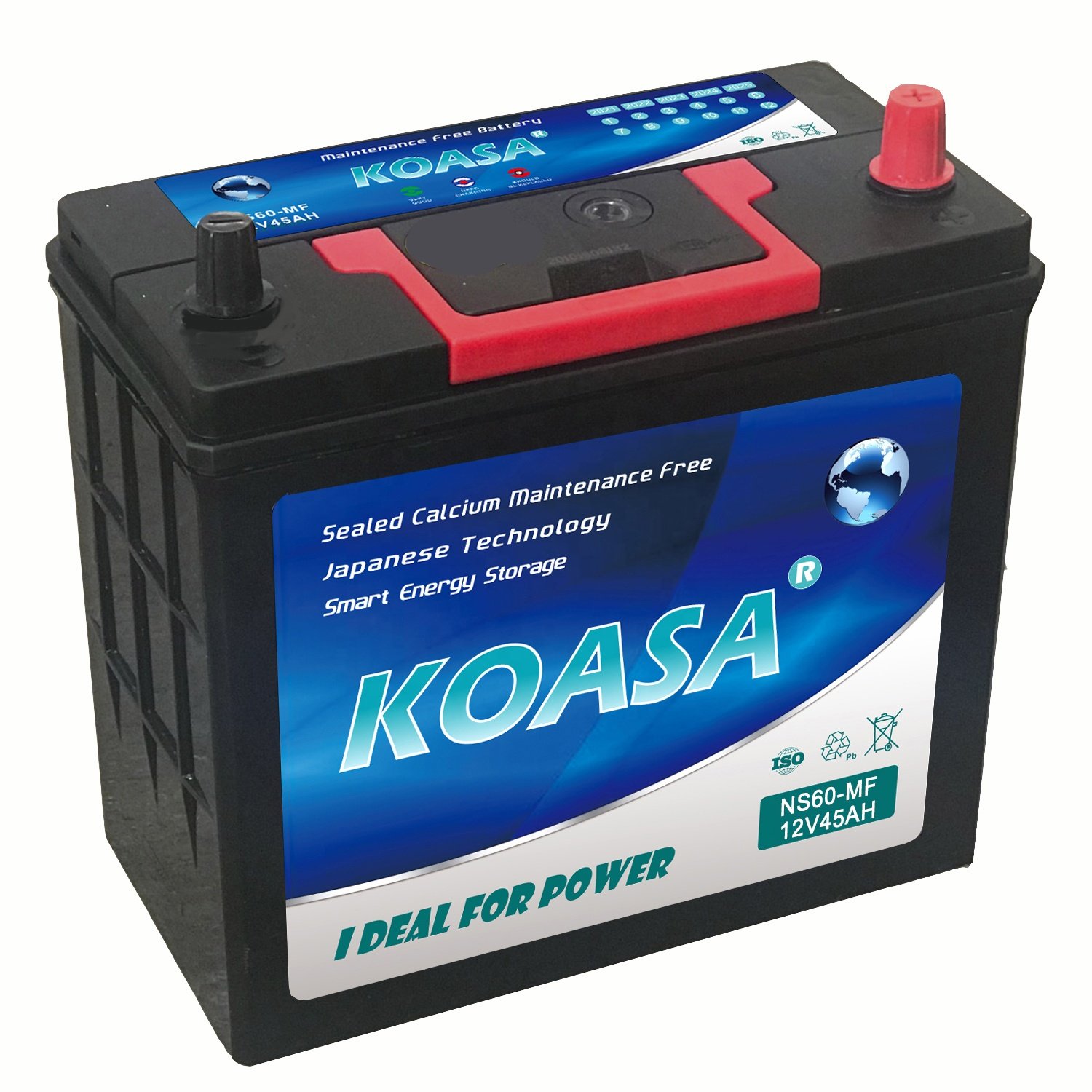 KOASA China Factory Strongest NS60L-MF 46B24L(S)-MF Calcium Silver 12V Acid Lead Sealed Car Battery