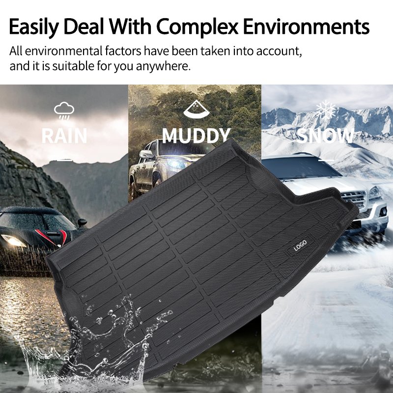 Custom Fit Floor Mats 2 Row Liner Set Black Compatible with 2013-2020 Nissan Pathfinder / 2013 Infiniti JX35 / 2014-2020 QX60