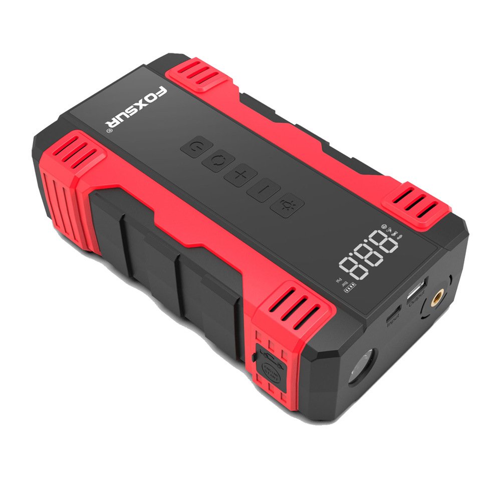 NCFKOS Multi-function 6000mah Car Jump Starter Air Pump Portable Air Compressor Auto Tire Inflator Emergency Power Supply