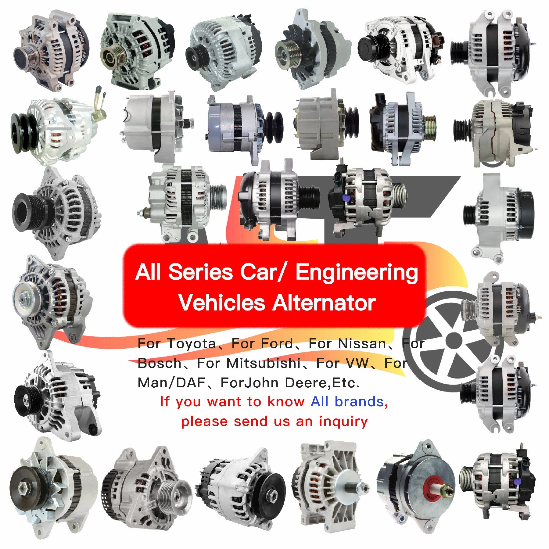 EALRU008 High Output 6Pk Auto Alternator OEM Number 5122.3771.10 for PRAMO VAZ 140V Alternator 110AMP for Car