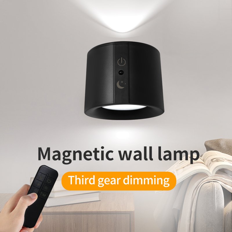 LED Reading Lights Wall Mounted Sconces Rechargeable Magnetic 360 Rotation Touch Control Lamps for Kids Study Bedside Closet