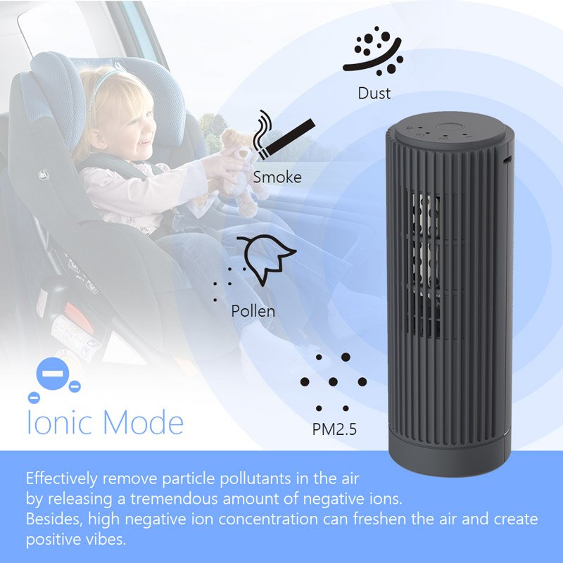 Dual Mode Compact Portable Cup Air Purifier Auto RV PM2.5 Smoke Odor Eliminator Formaldehyde Removal Car Air Purifier 3 in 1