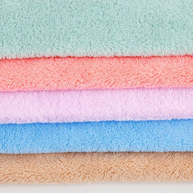 Soft Coral Velvet Absorbent Towel Factory Cheap Custom Car 30*30 cm Plush Microfiber Car Drying Cloth Wholesale