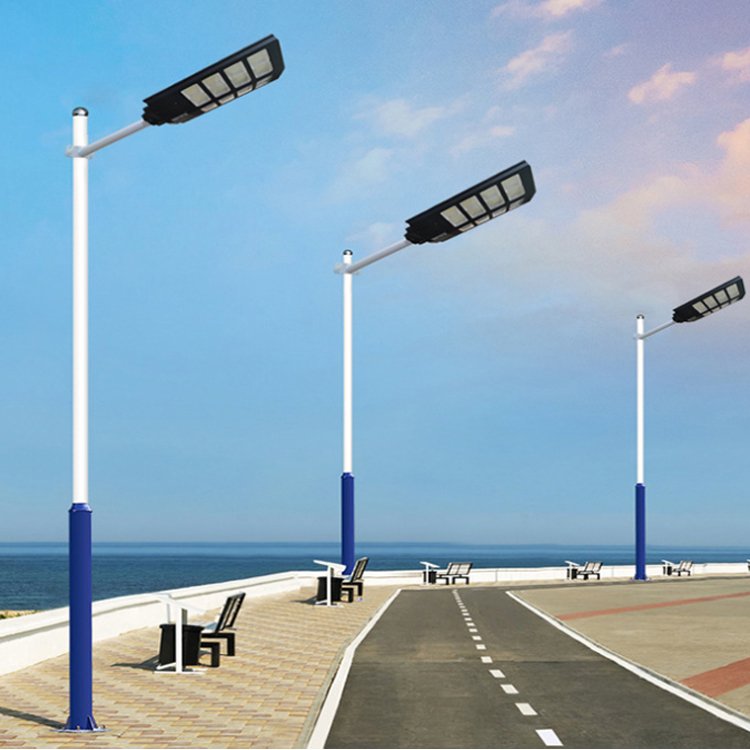 Super Bright ;Ed 90W 150W Ip65 Waterproof Outdoor Induction Security Powered Lighting All in One Solar Street Light for Garden