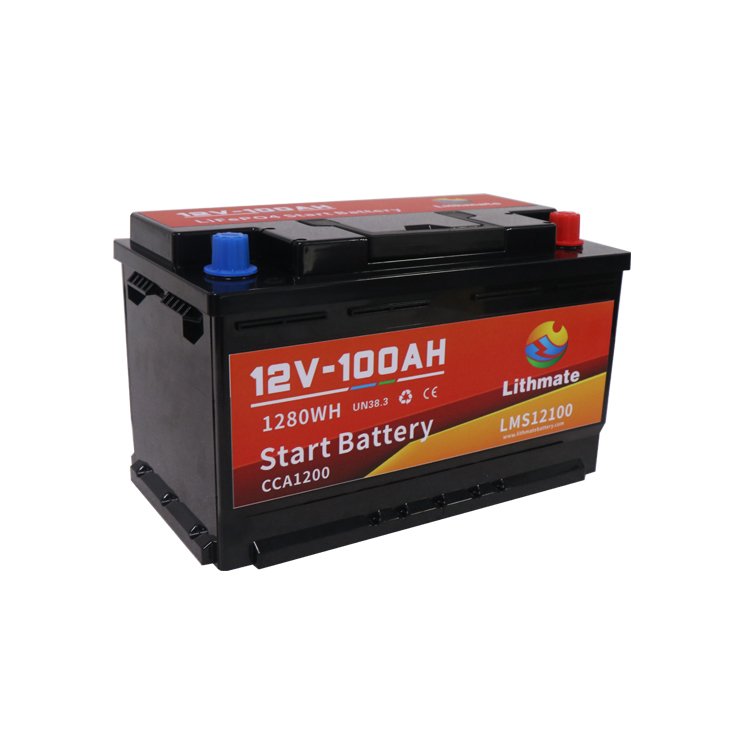OEM 12V LiFePO4 Battery for Starting 1200CCA High Cranking Amps Auto Lithium Battery 12V 100Ah with LCD