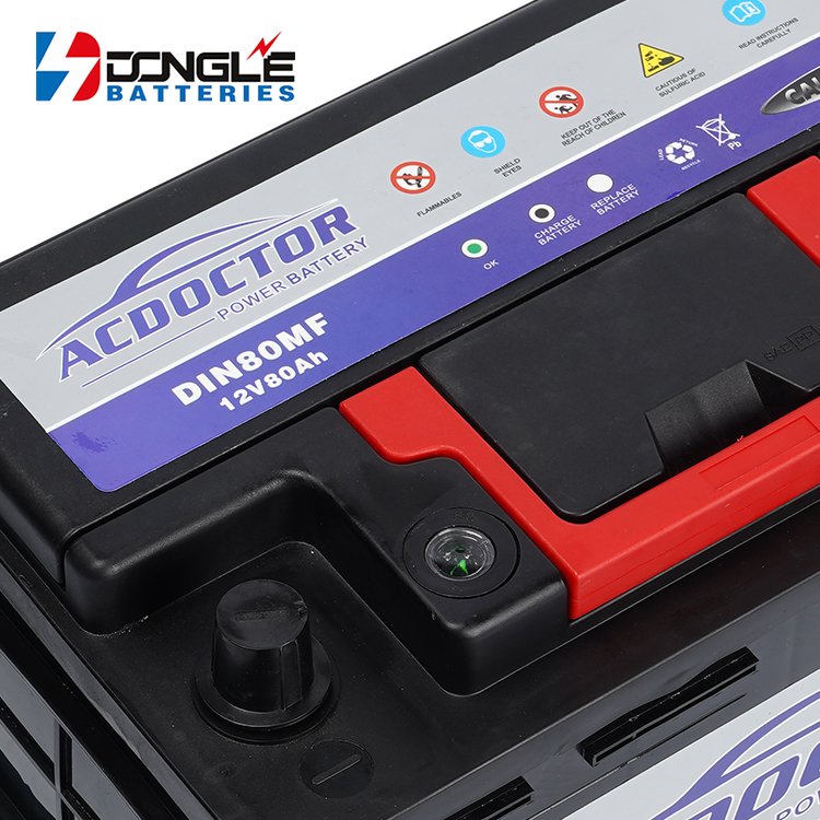 Dongle China Factory Lead Acid SMF 12v 80Ah DIN80MF Car Motorcycles Starting Auto Battery