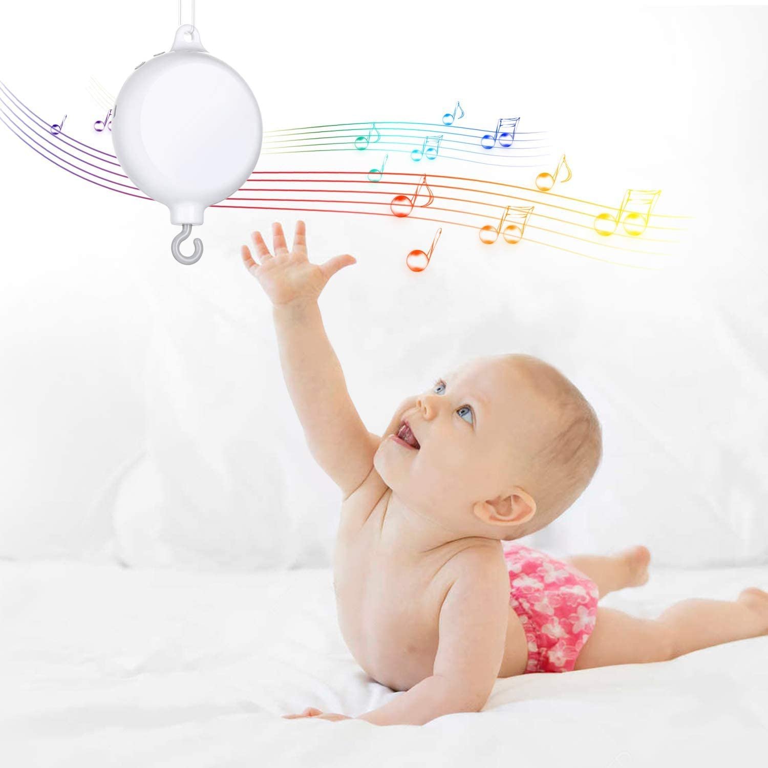 New Baby Products 2025 Bed Rotary Battery-Operated Musical Hanging Toys Auto Electric Control Baby Crib Mobile Music Box
