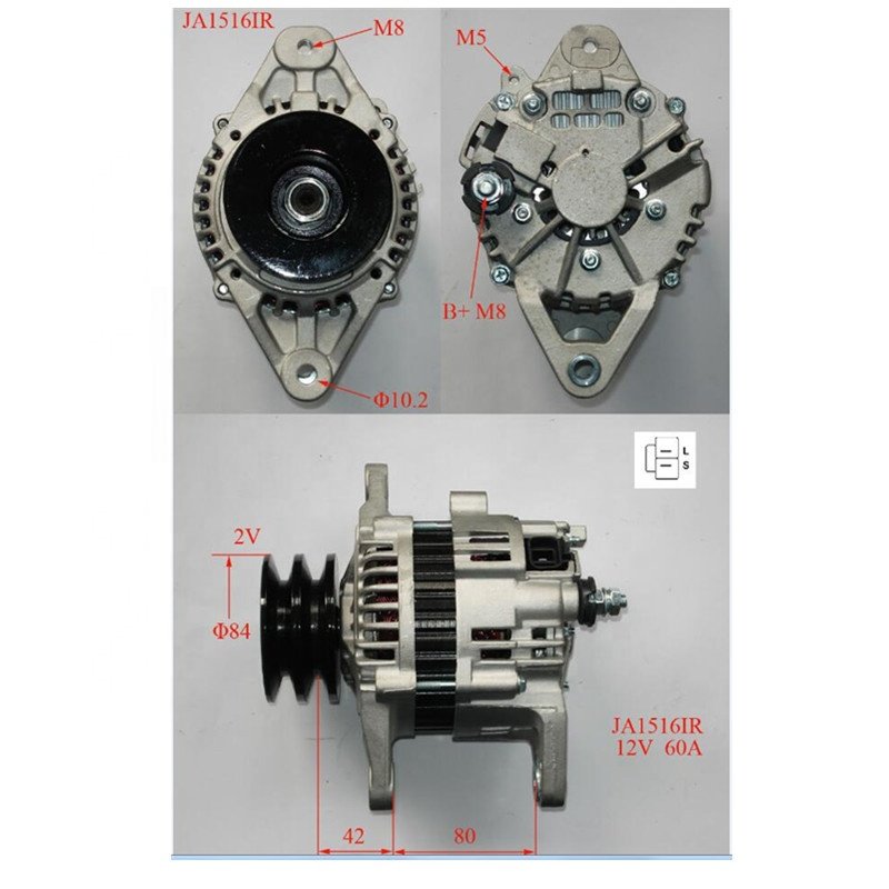 12V 80A Auto Alternator for KOMATSU Backhoe WB140 12391077210 LR180763