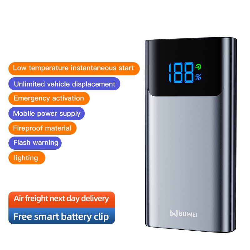 Car Jump Starter Power Bank Peak 2000A Portable Air Pump Compressor New Product for 2024 Factory Wholesale 10000mah USB-C 1 Pcs