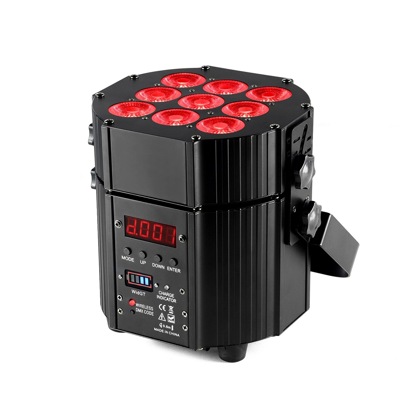 9x12W RGBWA UV 6in1 LED Uplight Battery Wireless DMX Par Can Light for DJ Disco Weddings KTV & Landscape Beam Effect
