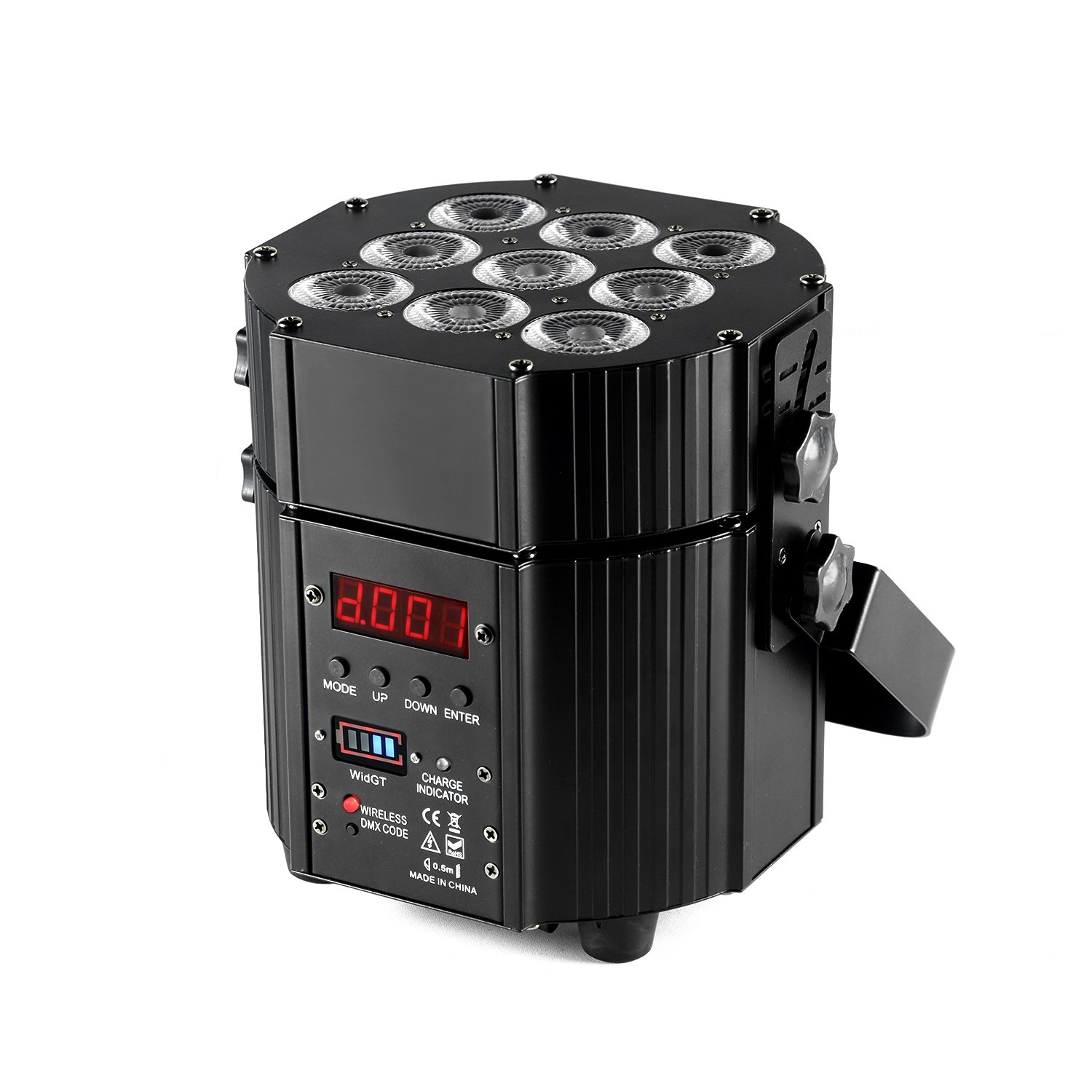 9x12W RGBWA UV 6in1 LED Uplight Battery Wireless DMX Par Can Light for DJ Disco Weddings KTV & Landscape Beam Effect