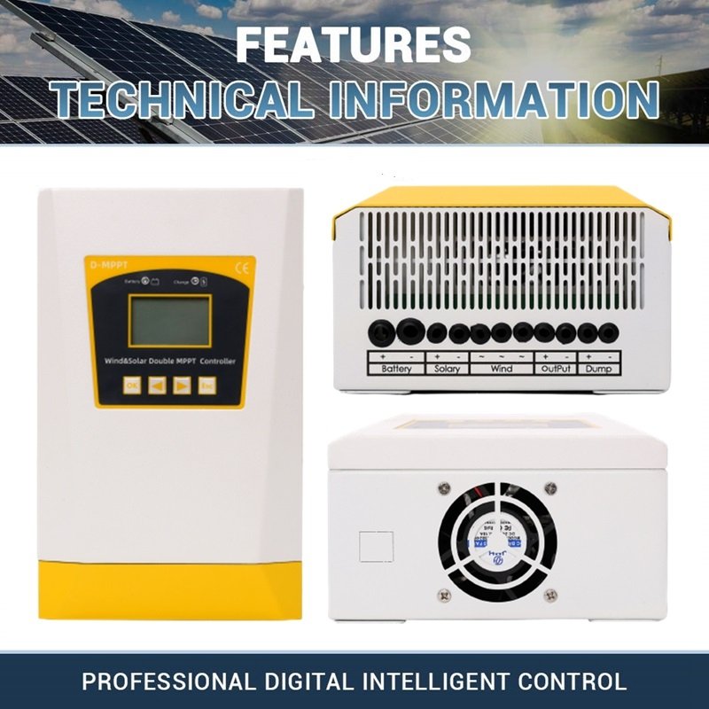 2400W 1200W Wind Power Charge Controller Solar Wind Charging Controller 48V 24V Auto for Solar and Wind Turbine Hybrid System