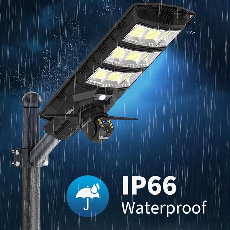 All in One 4G CCTV Solar Street Light ABS Housing Waterproof IP65 100W-600W Integrated LED 200W Solar Camera Road Application