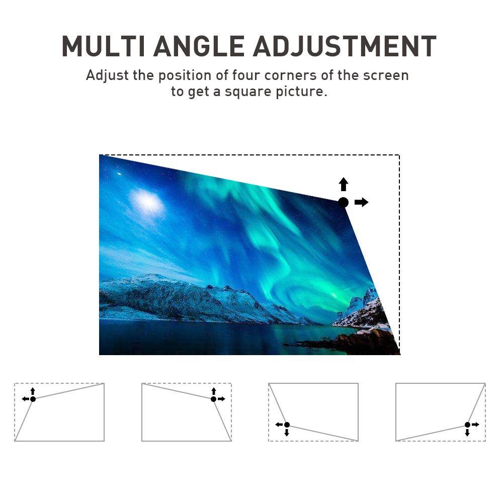 Salange P8 DLP Mini 3D Projector 4K Support Android 9.0 Smart Portable Mini Projector Pocket LED Home Theater Short Throw Beamer