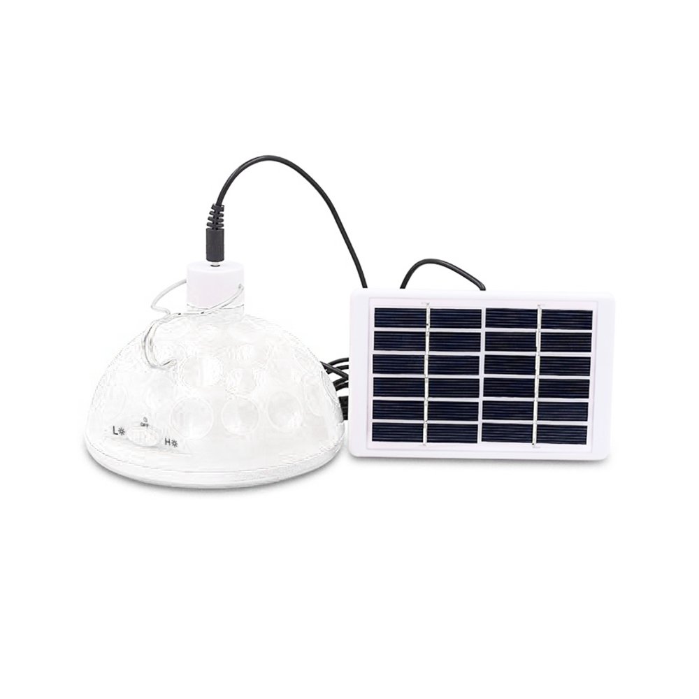Mini Portable Solar Powered LED Emergency Lamp ABS Body Rechargeable Camping Light