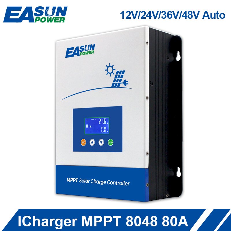 EASUN POWER Wholesale Price R 12V 24V 48V Auto 80 Amp Battery Control 80A MPPT Solar Charge Controller