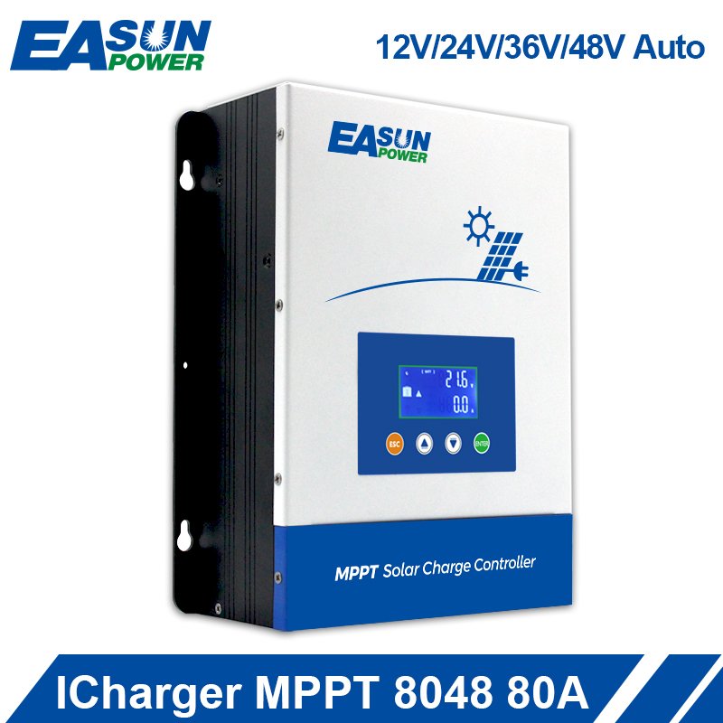EASUN POWER Wholesale Price R 12V 24V 48V Auto 80 Amp Battery Control 80A MPPT Solar Charge Controller