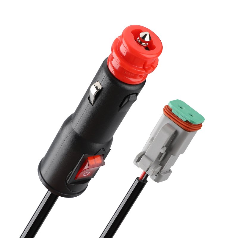 Custom Wholesale Extension Cord With Car Cigarette Lighter Plug Auto Car Female Plug With ON/OFF Switch