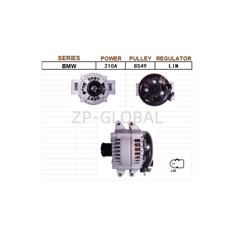 Regulator Car Alternator 12v 1000 12317616119 for BMW X6/640i/535i/335i