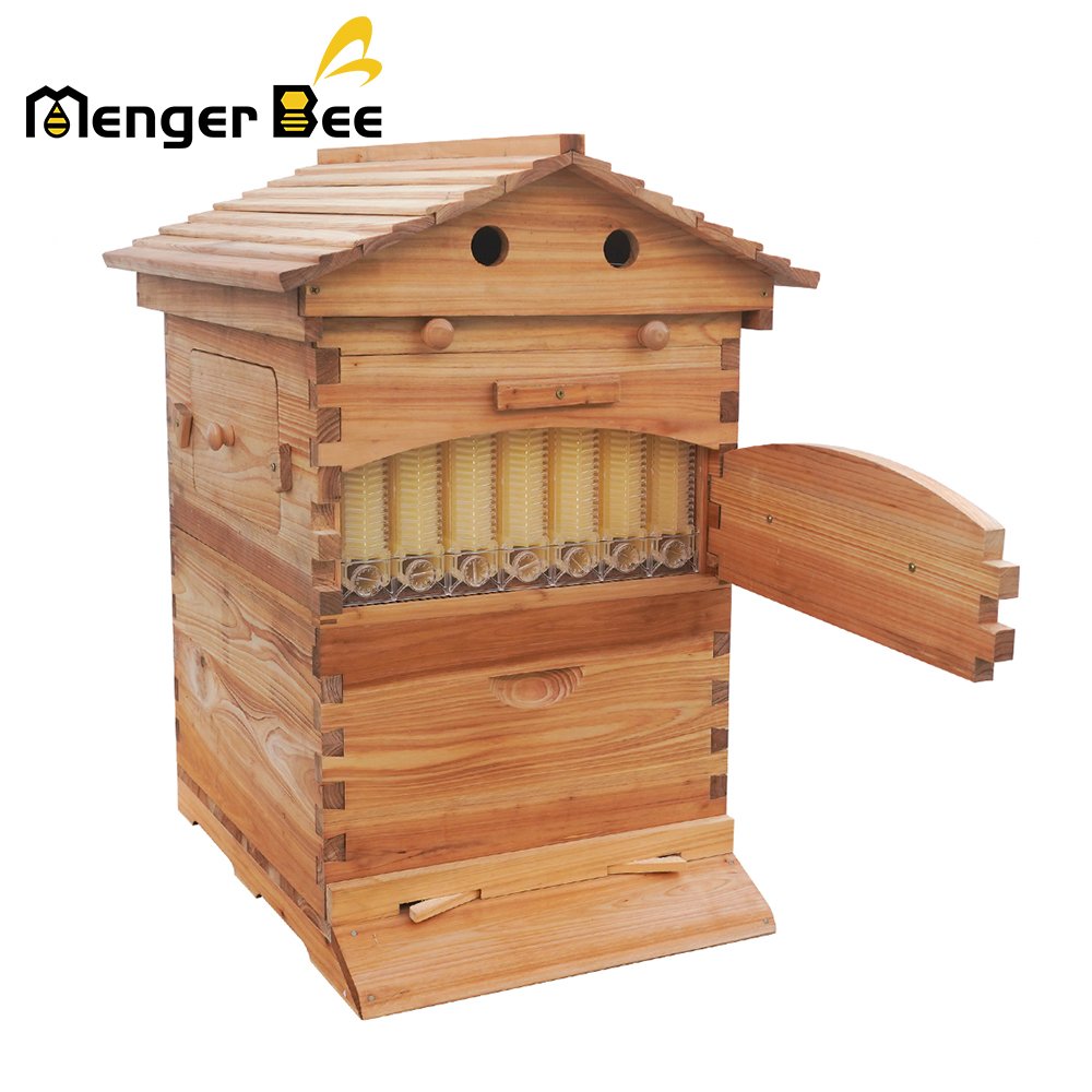 Beekeeping Starter Kit New Condition Auto Flows Wooden Beehive House Automatic Hive For Farm Use