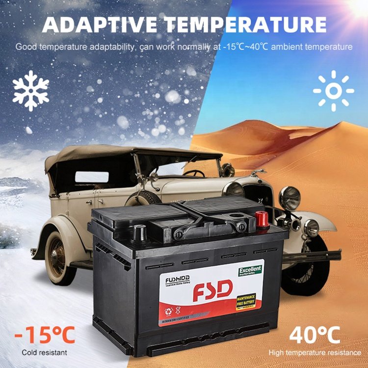 High Performance DIN Standard Auto Battery Electric Vehicles Boats Maintenance Free 12V 80Ah Lead Acid Car Battery