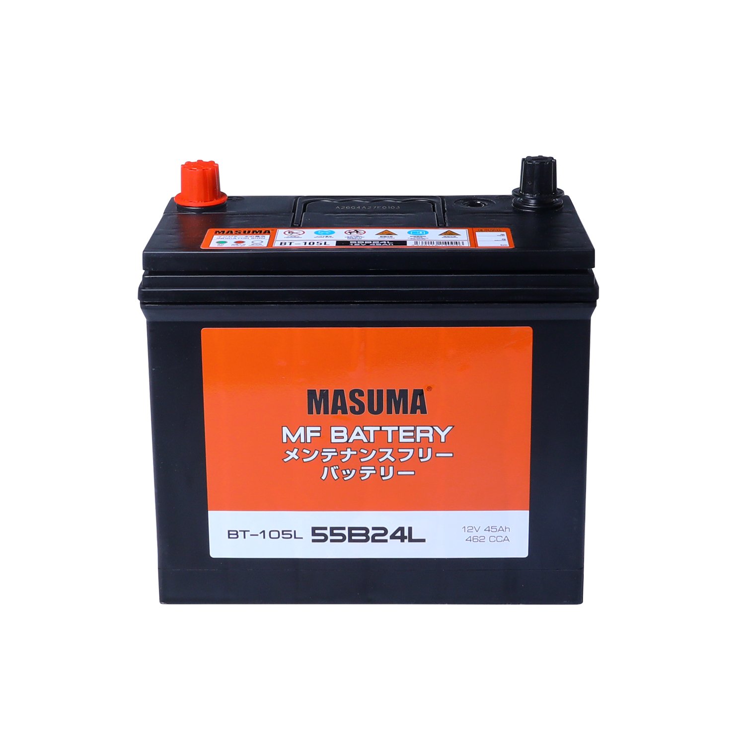 BT-105L MASUMA Car Parts Auto Electrical Systems Auto Batteries 12V 45AH 462 CCA Car Battery 55B24L