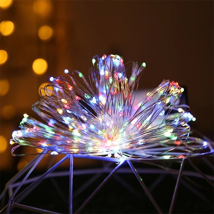 Customized 10M 100 LED Fairy Dewdrop Copper Wire LED Rice Starry Lights With Battery Box Bottle LED String Light