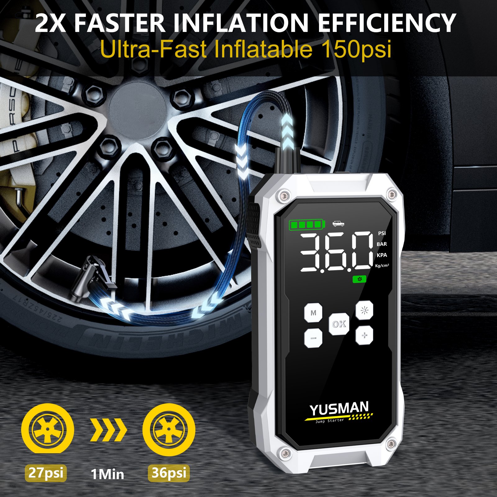 Automotive Battery Jump Starter Jump Starter Heavy-duty Smart Jump Starter with air Compressor