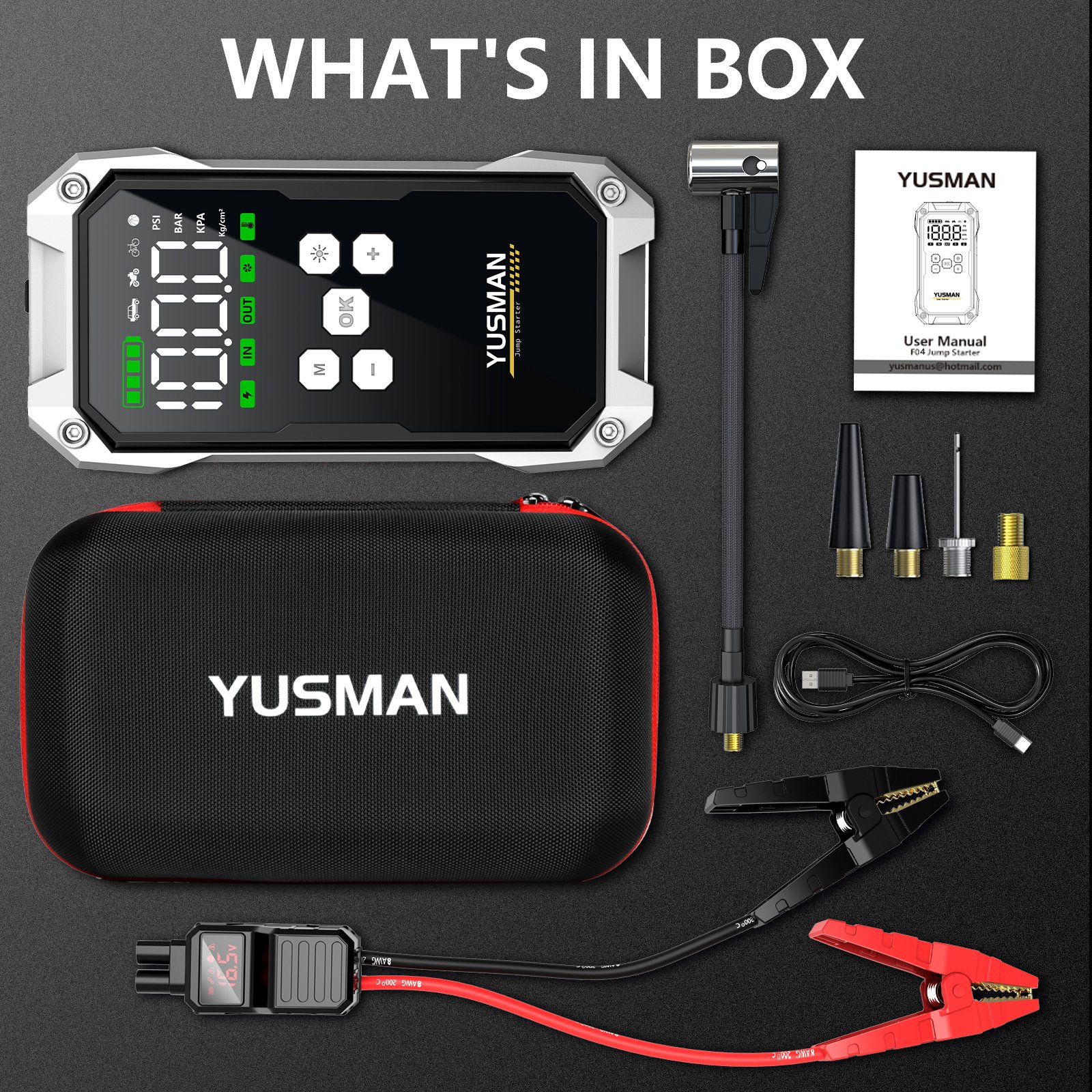Automotive Battery Jump Starter Jump Starter Heavy-duty Smart Jump Starter with air Compressor