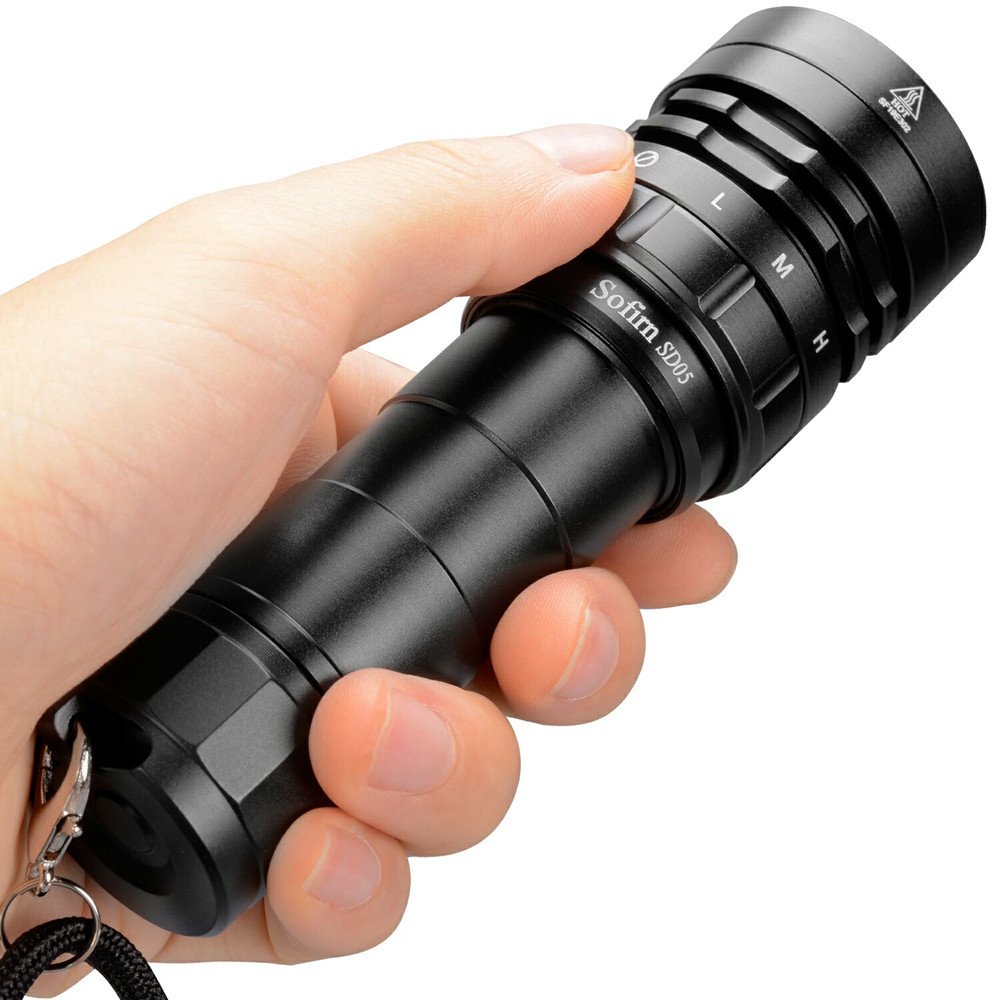 Sofirn SD05 XHP50.2 Super Bright Powerful 3000lm 21700 Scuba Diving Light LED Flashlight Dive Light Lamp