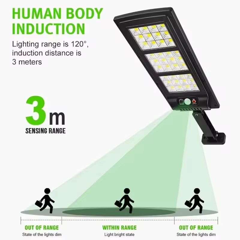 Super Bright Outdoor LED Solar Wall Light IP65 Waterproof Street Lighting DC Cross-Border Garden Remote Control Battery Roads