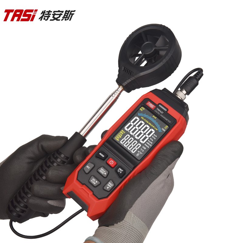 TASI TA642C USB Connection Anemometer New Arrival Wind Meter and Air Temperature Flow Velocity Meter Testing Equipment