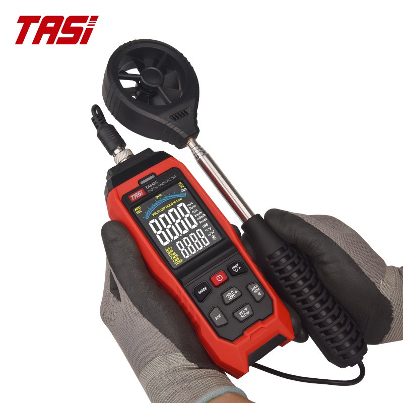 TASI TA642C USB Connection Anemometer New Arrival Wind Meter and Air Temperature Flow Velocity Meter Testing Equipment