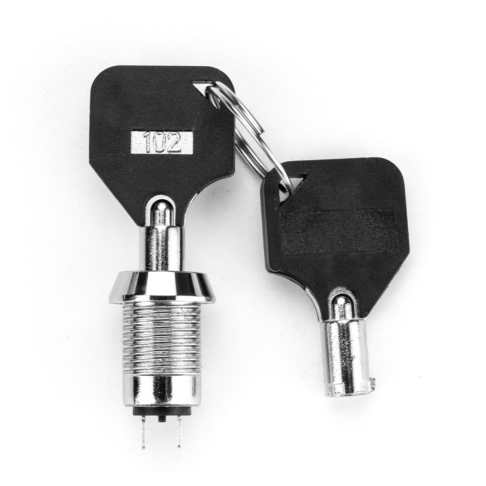 KS-03-101 Electric Power ON OFF Key Pulled On 1or2 Position Starter Switch 1NO1NC Key Lock Switch For Auto Car Bike Scooter