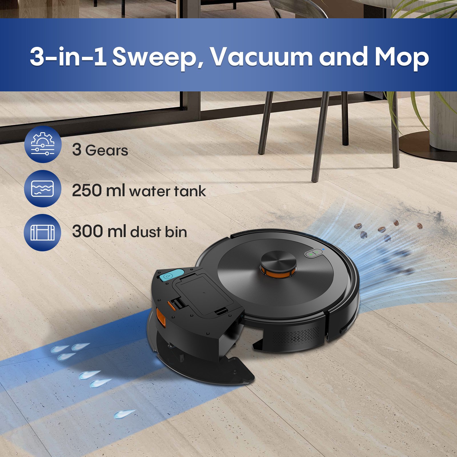 New ArrIVal Multifunction Floor House Cleaning MoppingSelf-emptying Dustbin Sweeping Aspirateur Aspiradora Robot Vacuum Cleaner