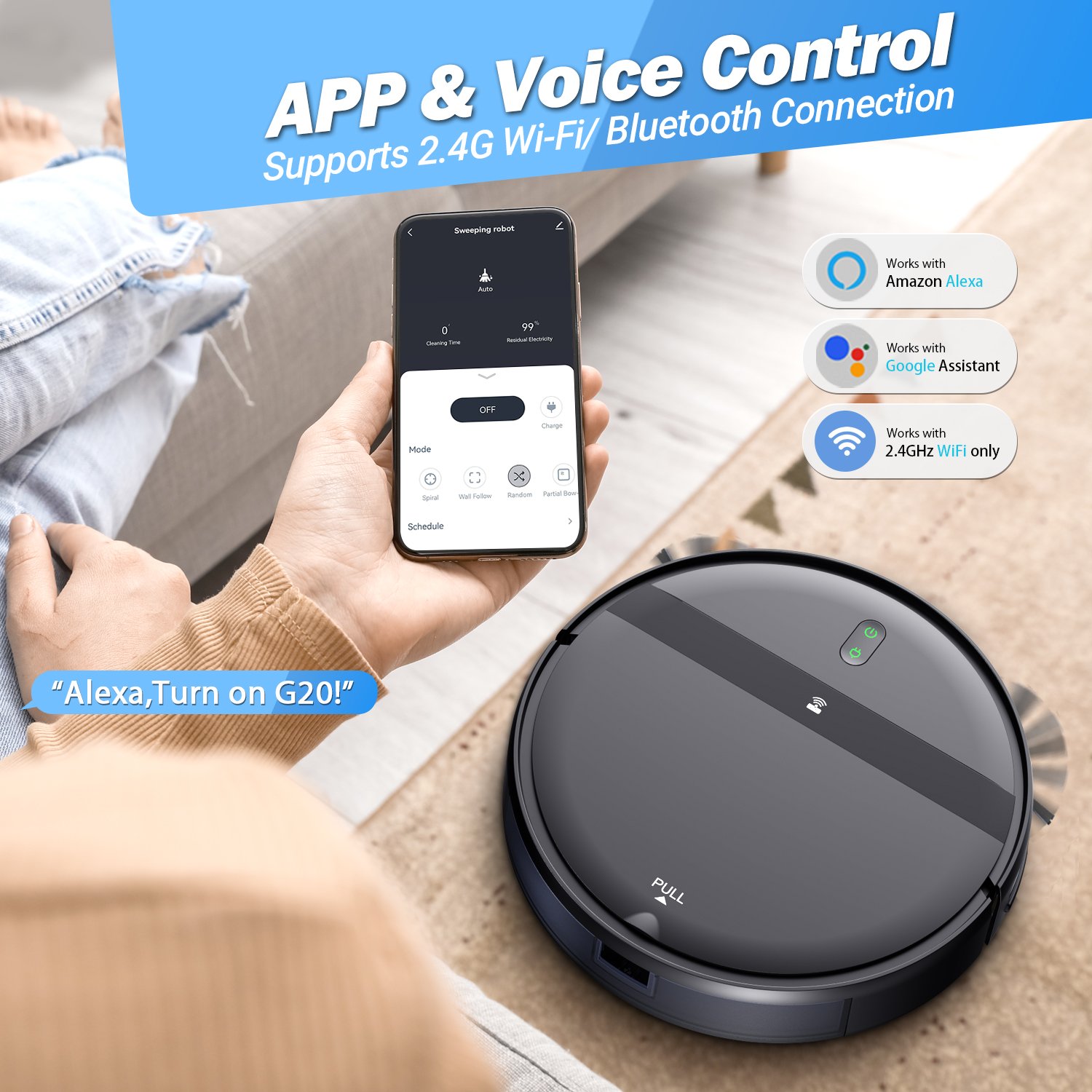 Powerful Suction Vacuum Cleaner Smart Onson and Mop Multifunctional Automatic Mopping Floor Cleaning Robot