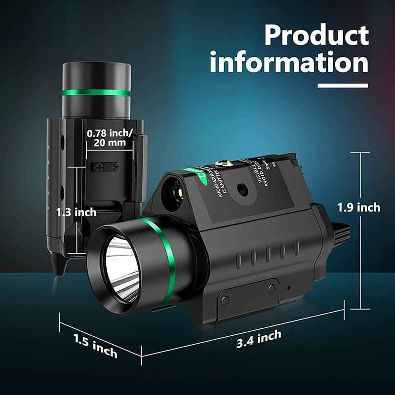 Best Sell 300 Lumen Green Tactical Laser Combo Flash Light Flashlight for Helmet