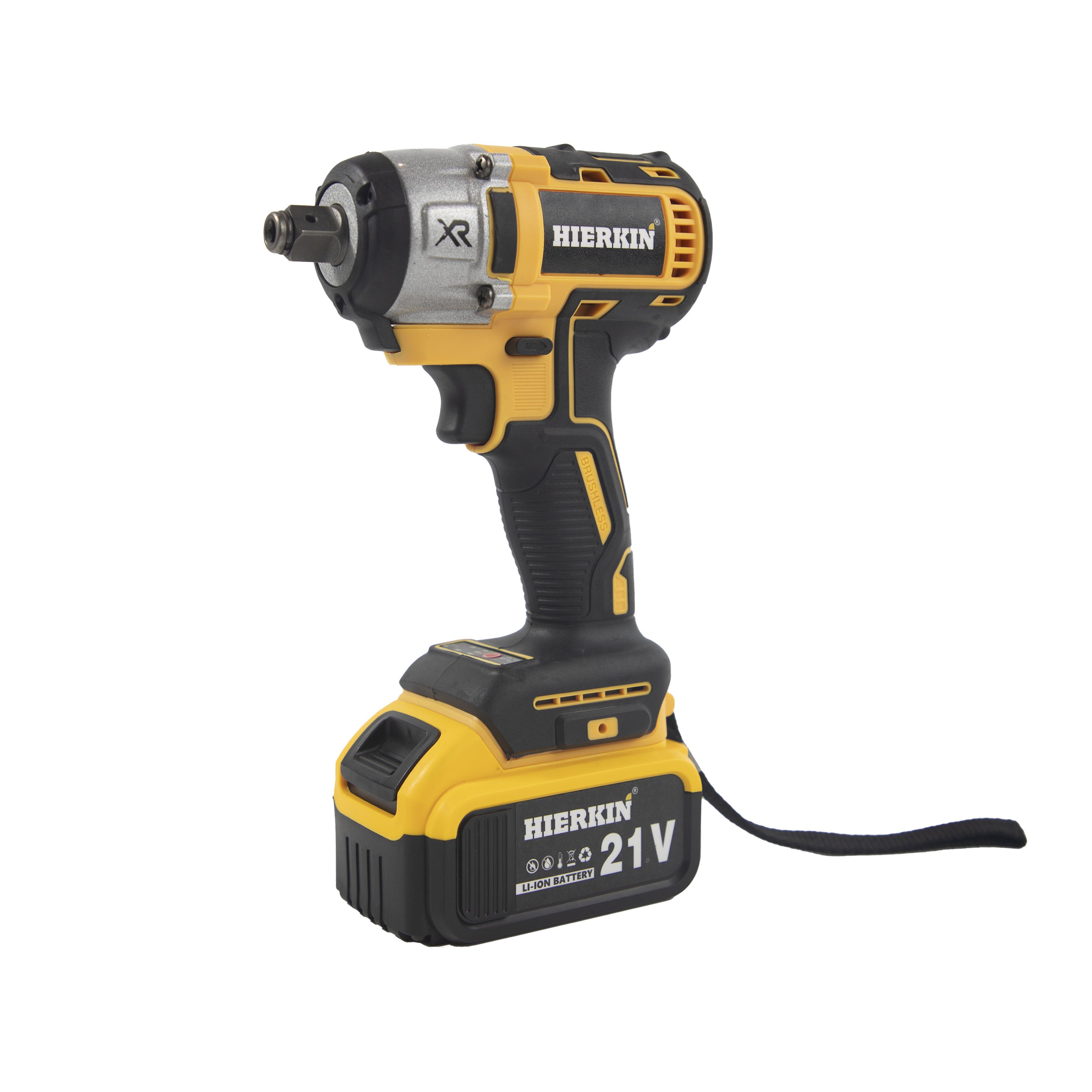 HIERKIN Battery Powered Battery Lithium Garden Tools Mechanic Tools Power Wrenches Impact Wrench Heavy Duty Socket Wrench Set