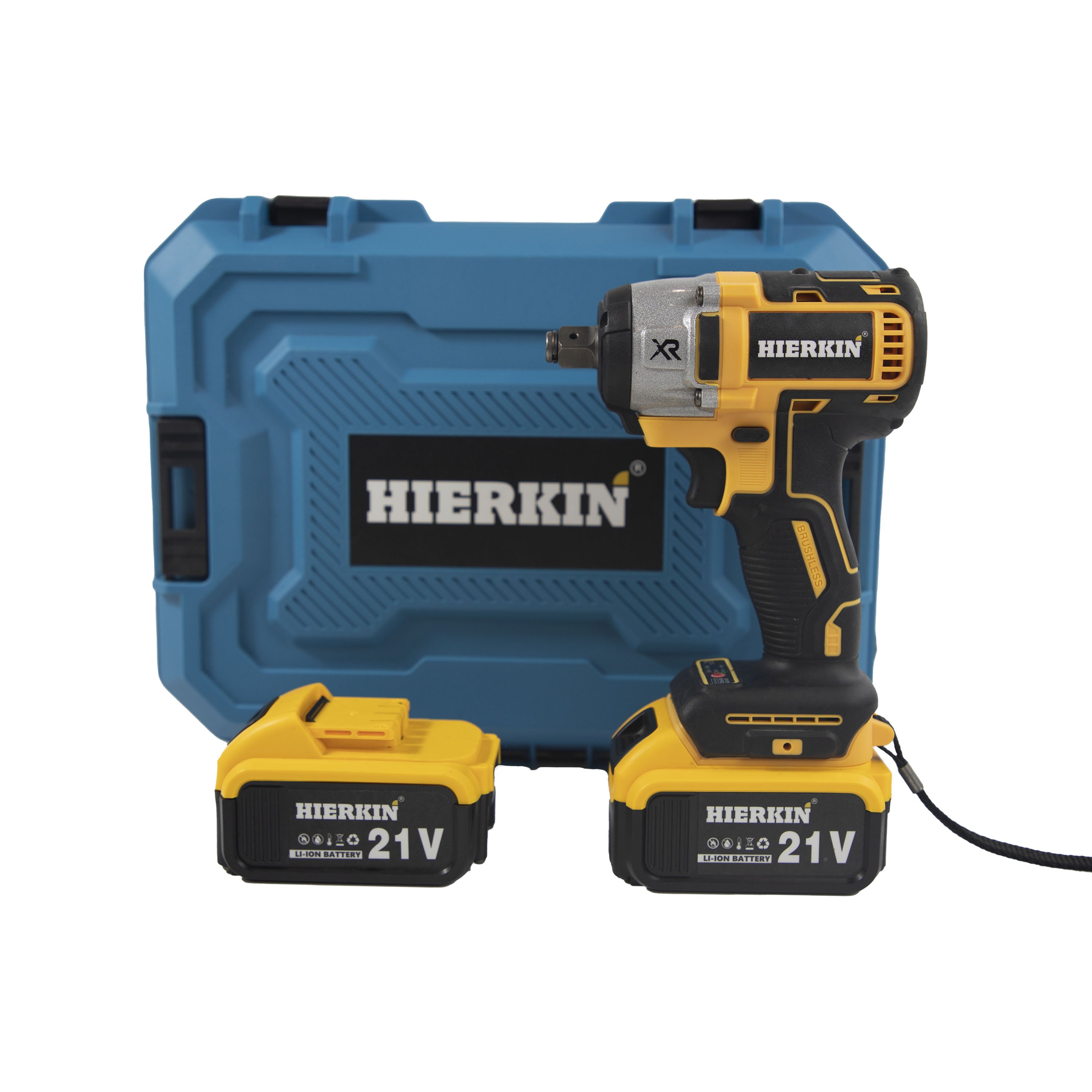 HIERKIN Battery Powered Battery Lithium Garden Tools Mechanic Tools Power Wrenches Impact Wrench Heavy Duty Socket Wrench Set