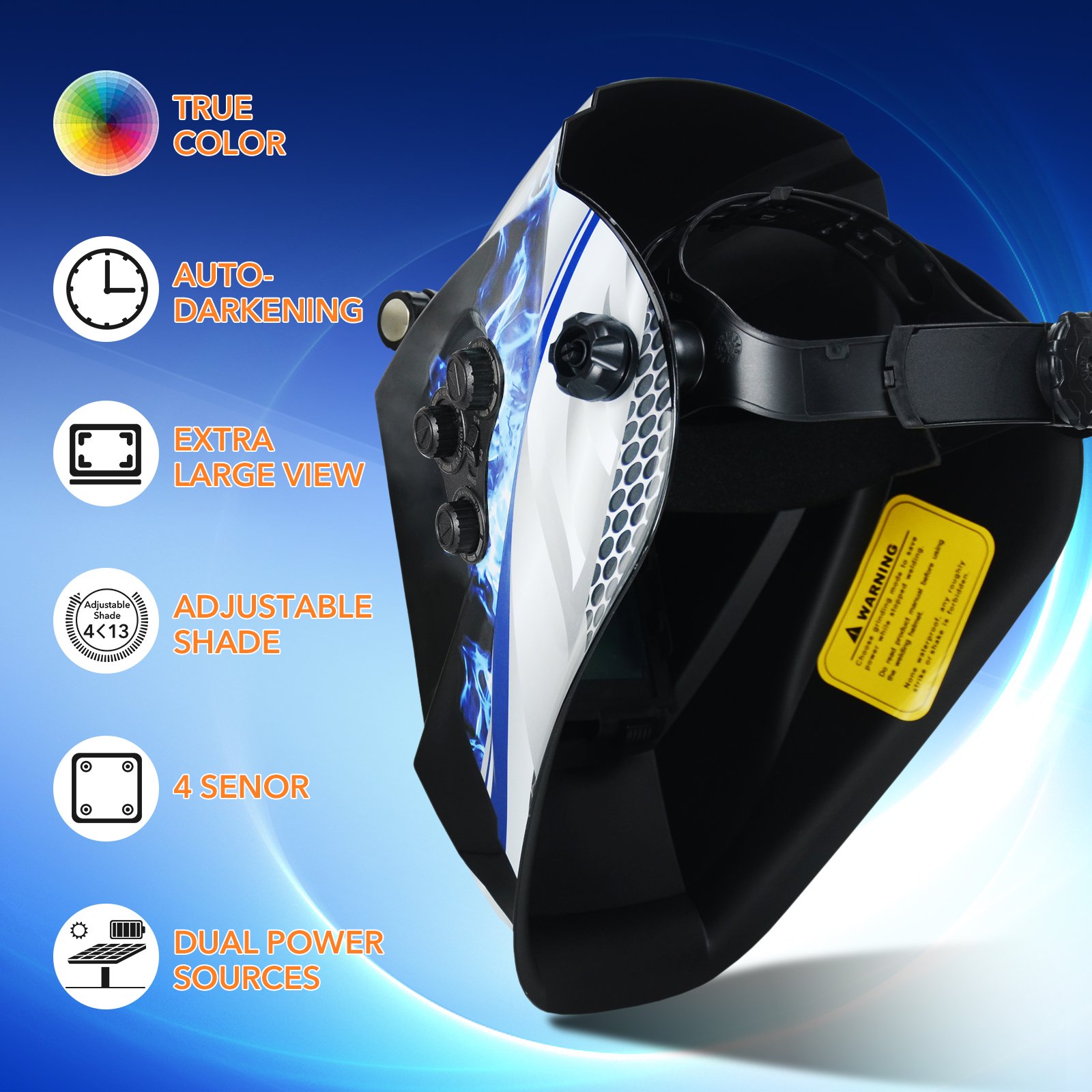 TRQ Hot Sell Solar Power Cheap Colorful Customized Welding Helmet Industrial Welding Helmet