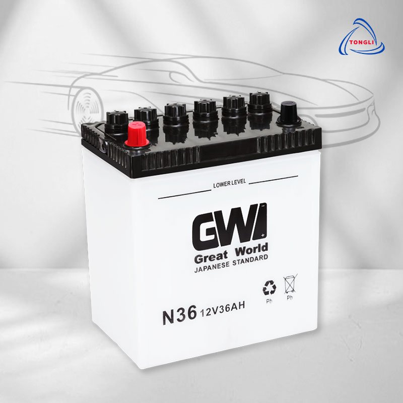 Best Seller DIN Standard 12V 36Ah Dry Charged Automotive Starter Battery Long Lasting 75Ah Lead Acid Battery New Condition Autos