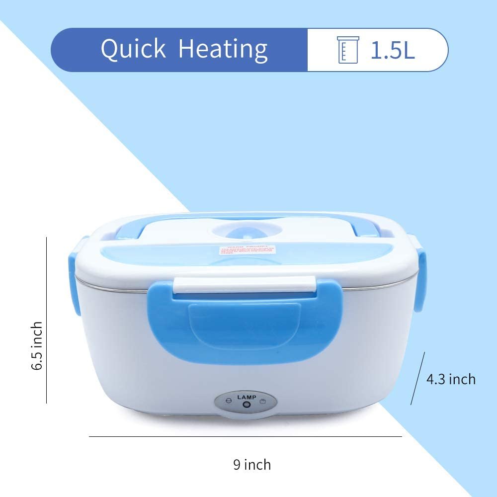 304 Car Heated Electric Lunch Box Food Warmer Heating Mini Electric Lunch Meals Heating Box