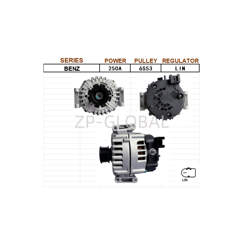 Spare Parts Supplier Alternative Car Parts 0009060205 for Mercedes-Benz E 450/400