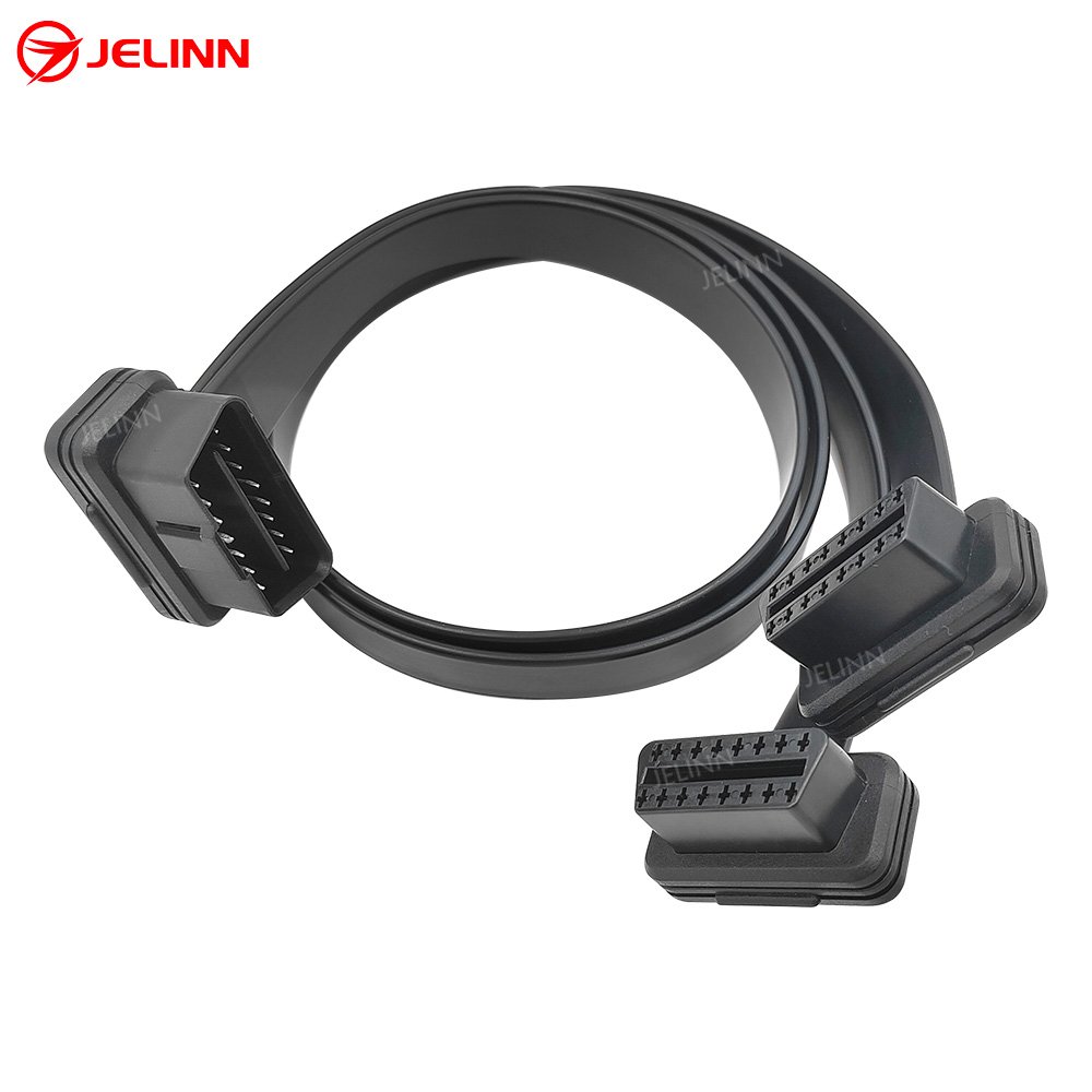 OBD2 OBDII Male to Female Flat Splitter Y Cable Wires