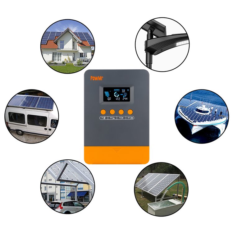 PowMr 25A 35A 45A 12V/24V AUTO Solar Charge Controller MPPT Solar Battery Controller Charger for Solar System