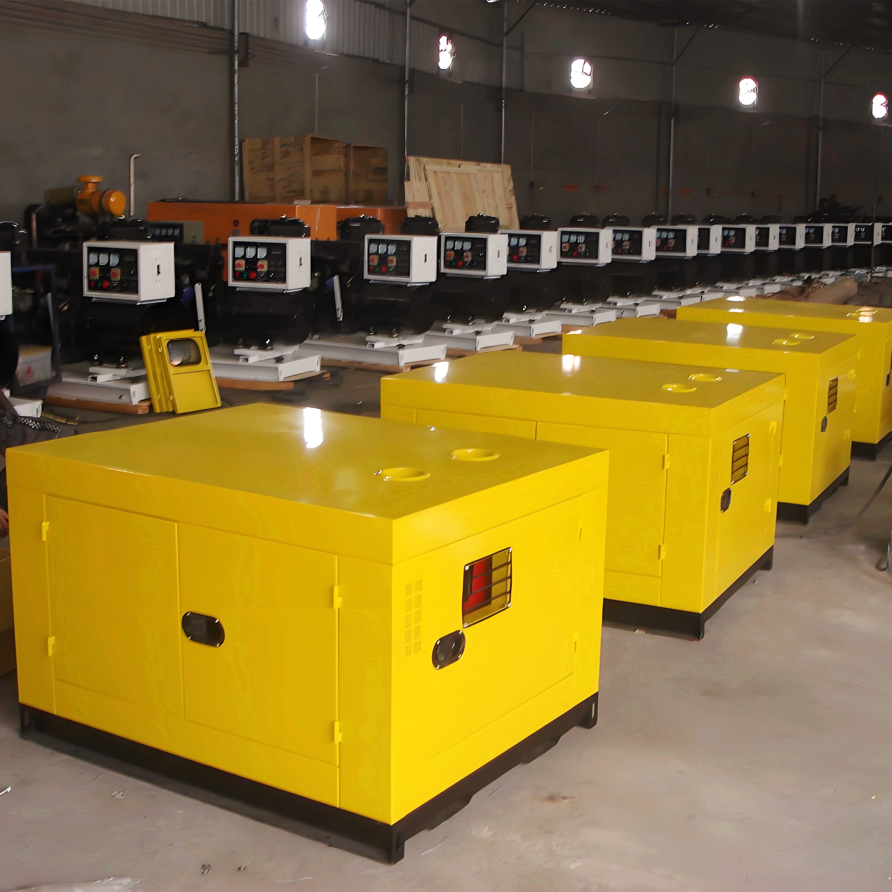 Continuous Production Silent Diesel Generator Set Three-Phase Power Supply Sensitive Equipment Emergency Backup Preventing